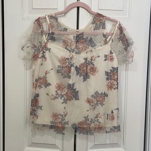 Mesh floral top